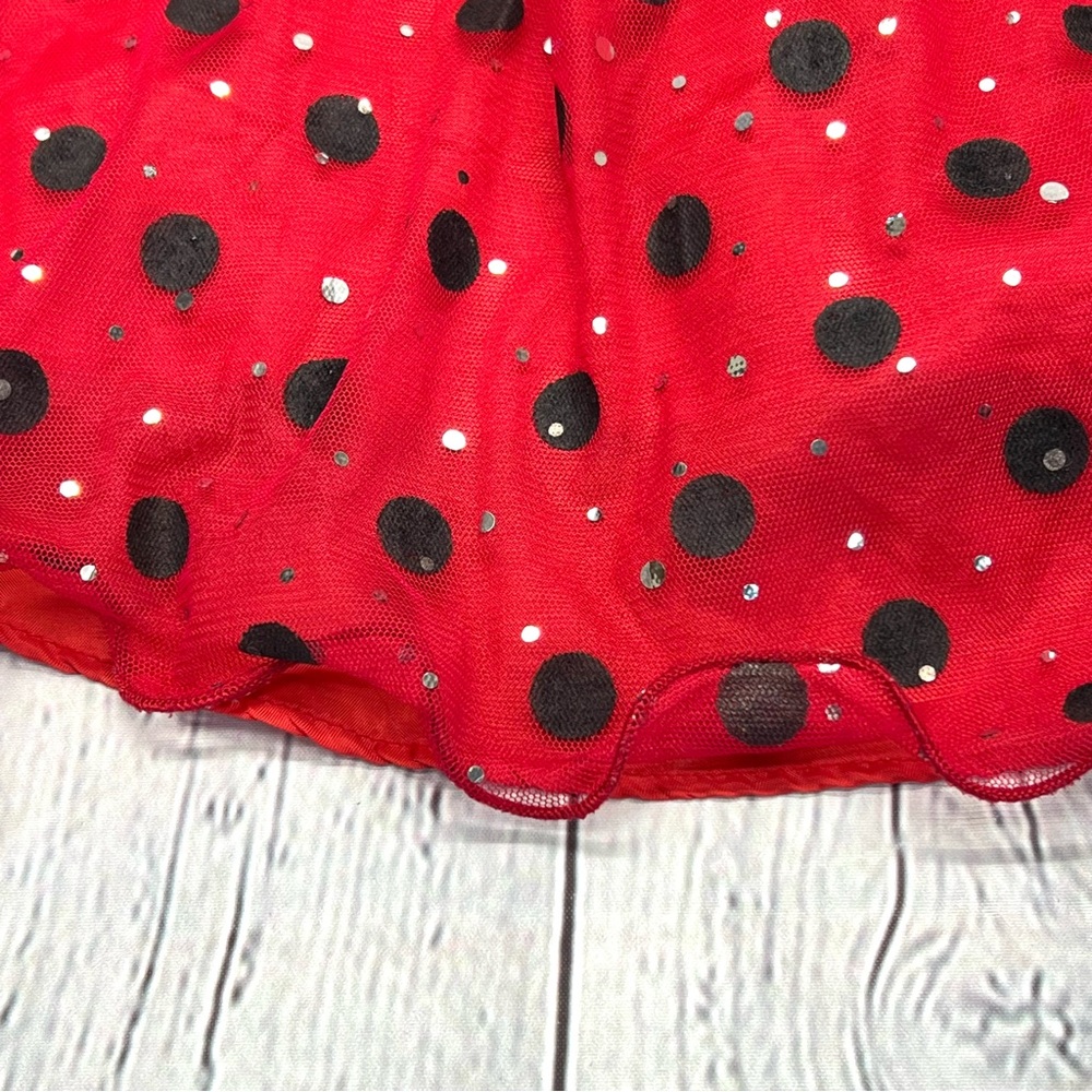Jessica Ann Adorable Party/Holiday Dress-EUC Red/Blk Polka Dot w/Sparkles - Picture 6 of 11